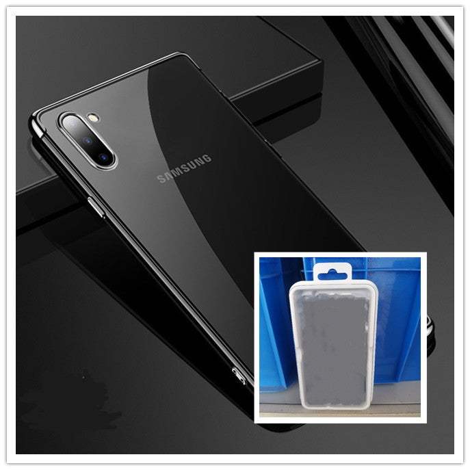 It Is Suitable For Samsung Note10 Plus Electroplating Three-Stage Mobile Phone Case, Transparent All Inclusive Fall Protection Case, Light And Soft