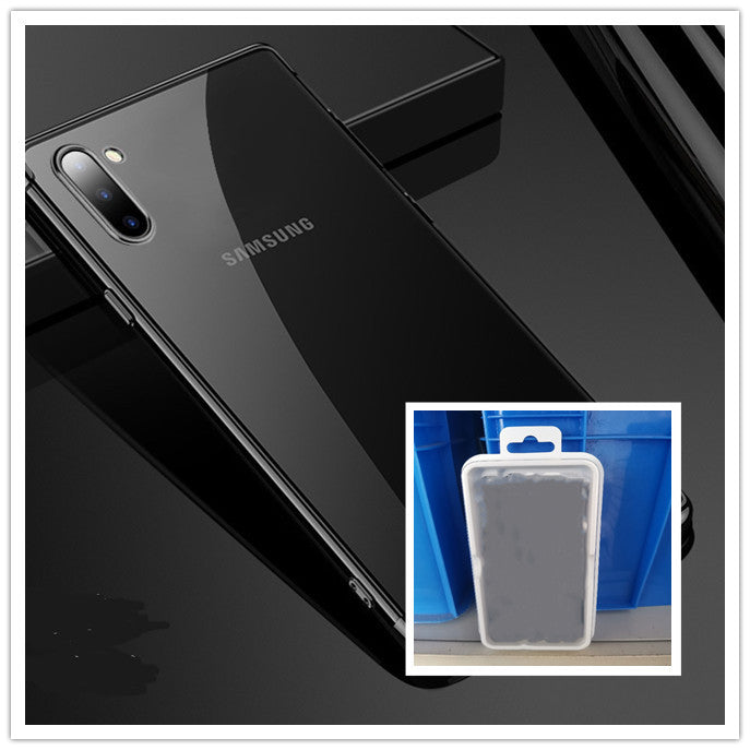 It Is Suitable For Samsung Note10 Plus Electroplating Three-Stage Mobile Phone Case, Transparent All Inclusive Fall Protection Case, Light And Soft