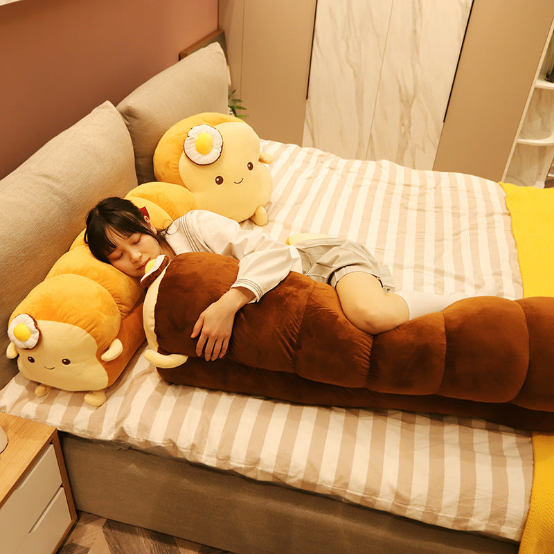 Toast plush toy pouch egg sliced bread long pillow large sleeping pillow cushion