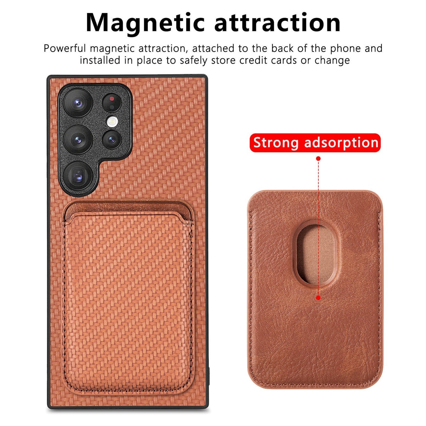 Magnetic Suction Card Pack S22P Fiber Stripe NOTE20 All-pack Protective Case