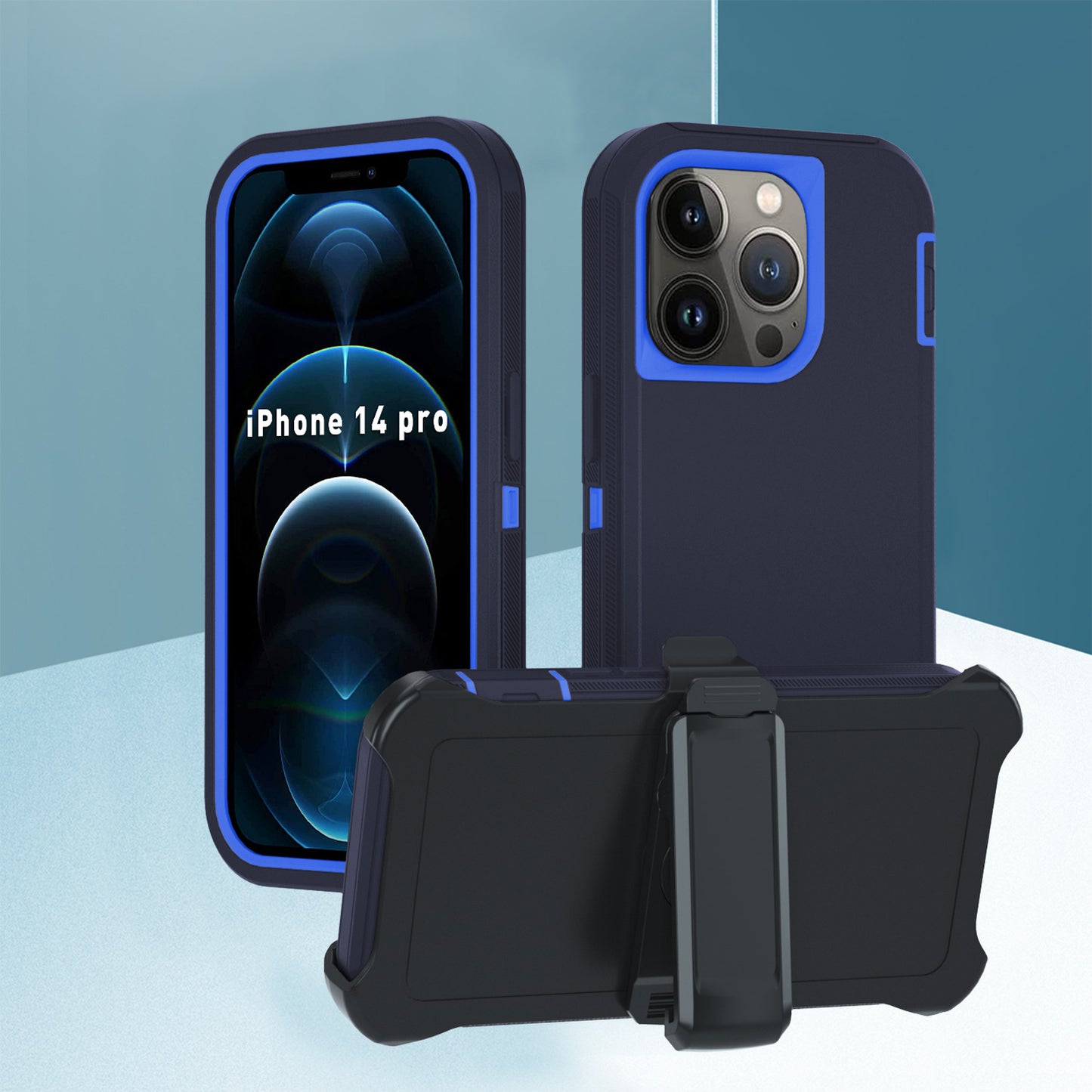 Multi-purpose Solid Color Four-in-one Mobile Phone Protective Case