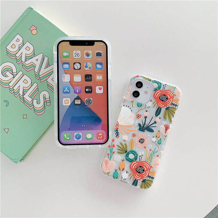 Flower Transparent All-inclusive Mobile Phone Case