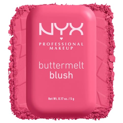 NYX Professional Makeup Buttermelt Blush, Buttery Soft Powder Blush, Up to 12 H Wear, Fade & Transfer Resistant, With Mango, Almond & Shea Butters, Shade: Getting Butta