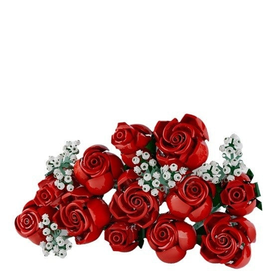Compatible With Rose Bouquet Decoration Assembling Small Particles Building Blocks Toy
