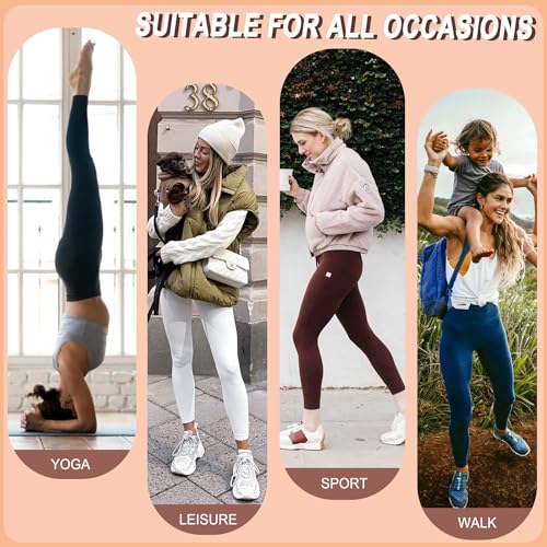 DHSO 3 Pack Leggings for Women, High Waist Tummy Control Yoga Pants Non See-Through Workout Running Tights