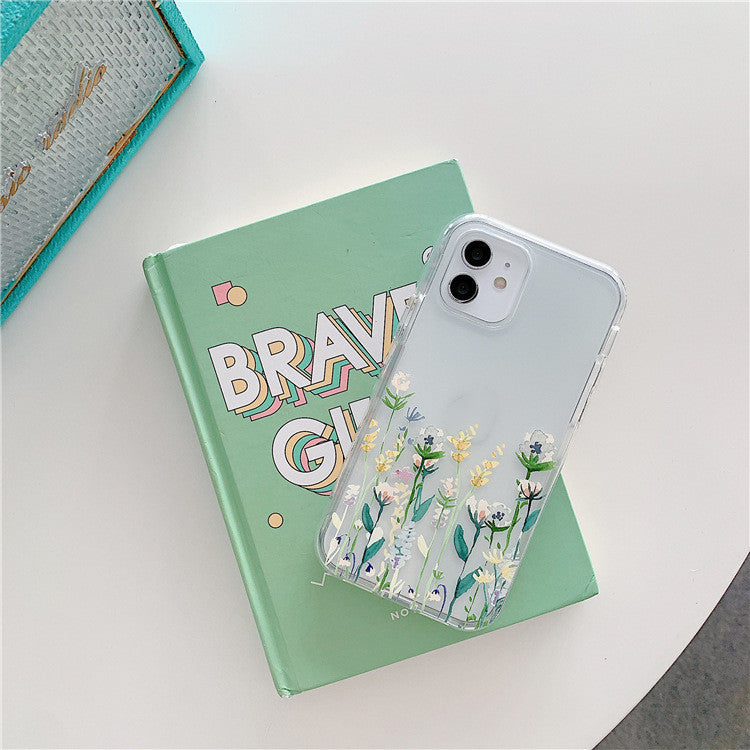 Flower Transparent All-inclusive Mobile Phone Case