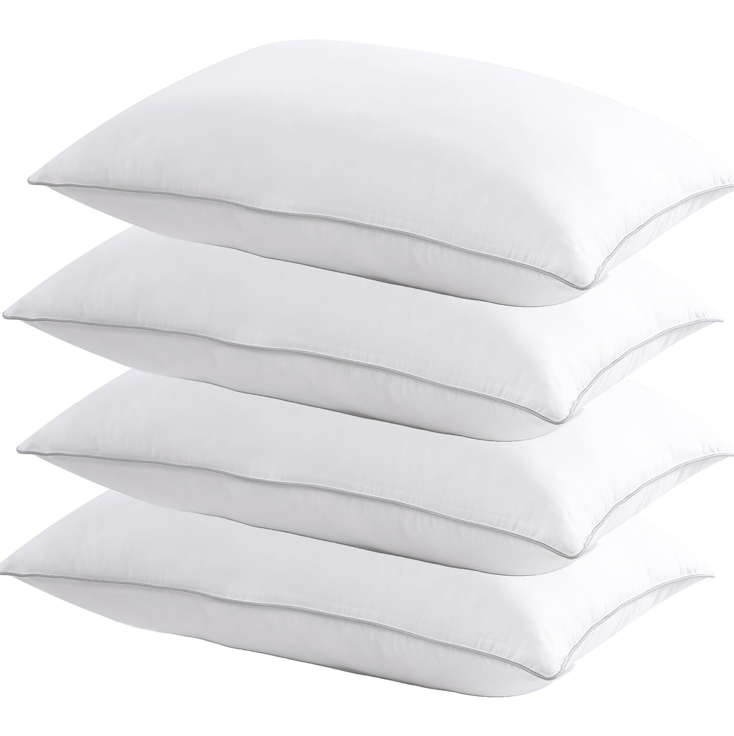 Casa Platino Pillows for Sleeping 2 Pack Standard Size Pillows for Side Back and Stomach Sleeper Neck Pain Fluffy Down Alternative Hotel Quality Pillows 20"x26"