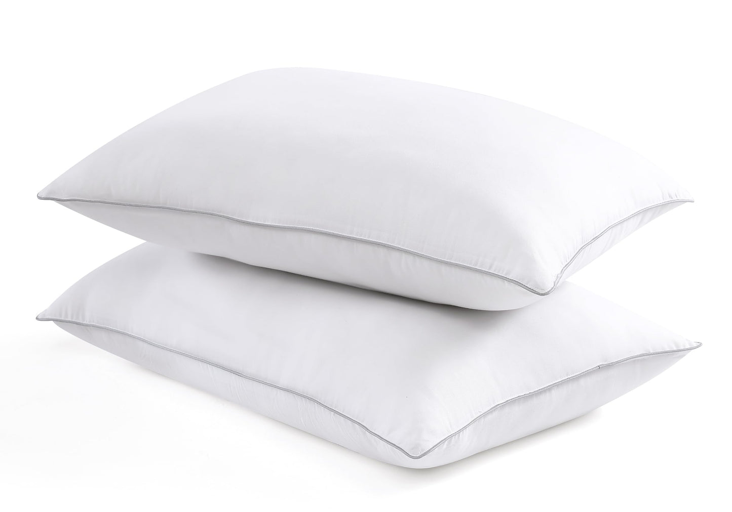 Casa Platino Pillows for Sleeping 2 Pack Standard Size Pillows for Side Back and Stomach Sleeper Neck Pain Fluffy Down Alternative Hotel Quality Pillows 20"x26"