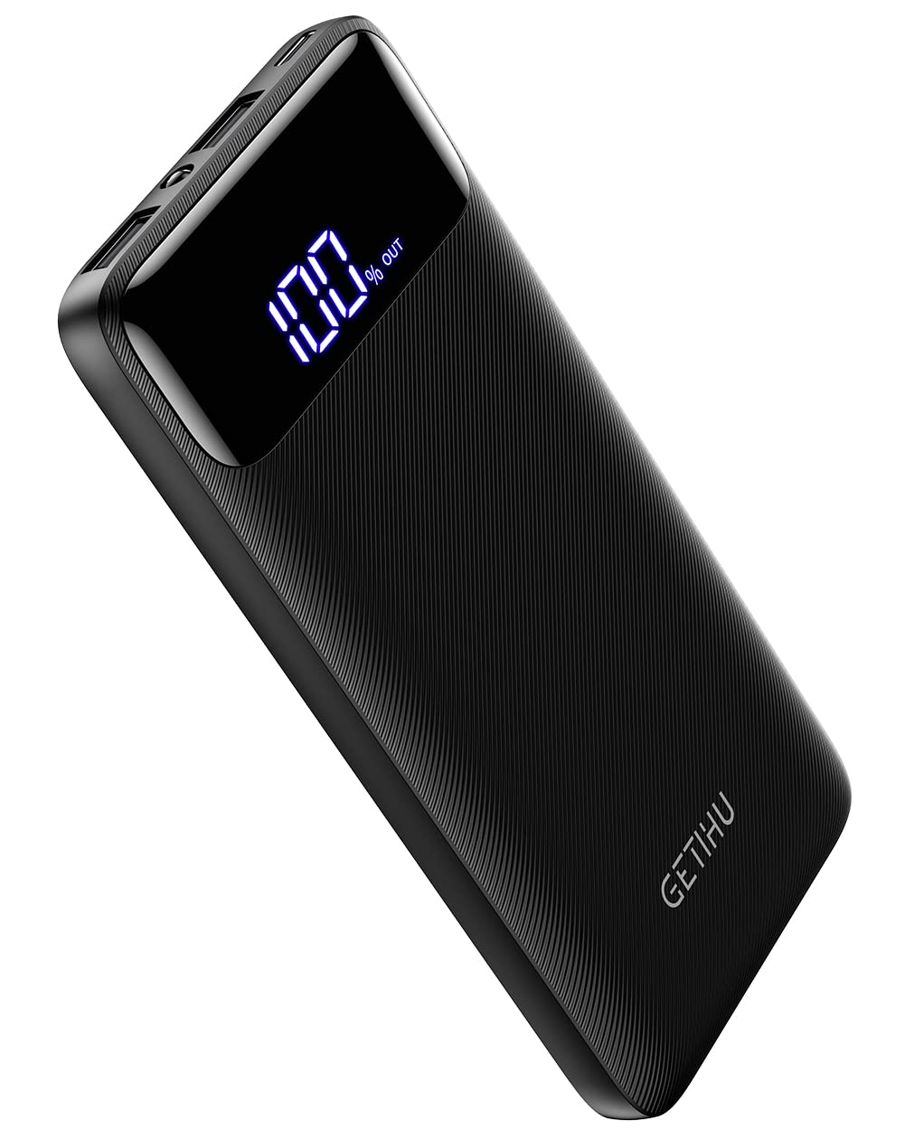 GETIHU Power Bank, 10000mAh USB C in & Out Portable Charger, 3A Triple High-Speed LED Display Battery Pack with Flashlight Compatible with iPhone 15 14 13 12 X 11 Samsung S20 Google LG iPad, and More