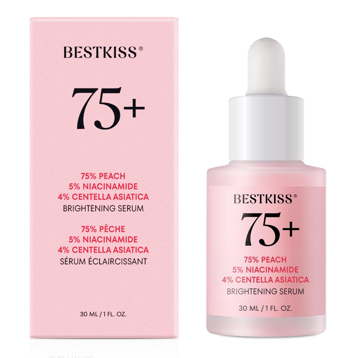 Bestkiss 10% Niacinamide + 5% Tranexamic Acid + 2% Alpha-Arbutin Dark Spot Serum with Ceramides Hyaluronic Acid Centella Asiatica - Vegan Fragrance Free Cruelty Free 30mL
