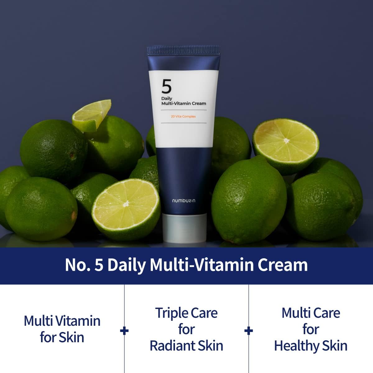 numbuzin No.5 Daily Multi-Vitamin Cream 60ml 2.02 Oz. | Vitamin C Non-Sticky Finish, Korean Skin Care for Face
