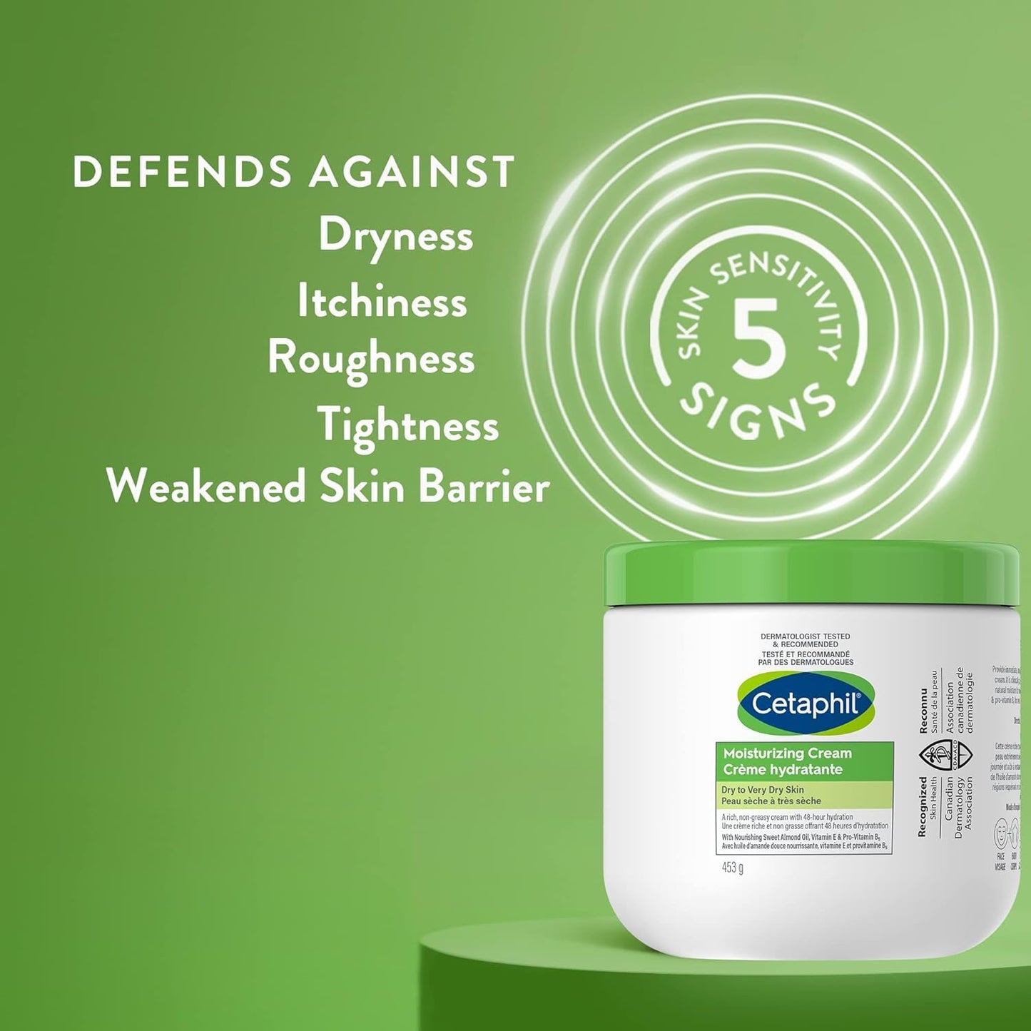 Cetaphil Moisturizing Cream with Sweet Almond Oil and Glycerin 566 g - 48hr Hydration for Dry To Very Dry and Sensitive Skin - Fragrance Free, Paraben Free - Dermatologist Recommended (Amazon Exclusive) Packaging may vary