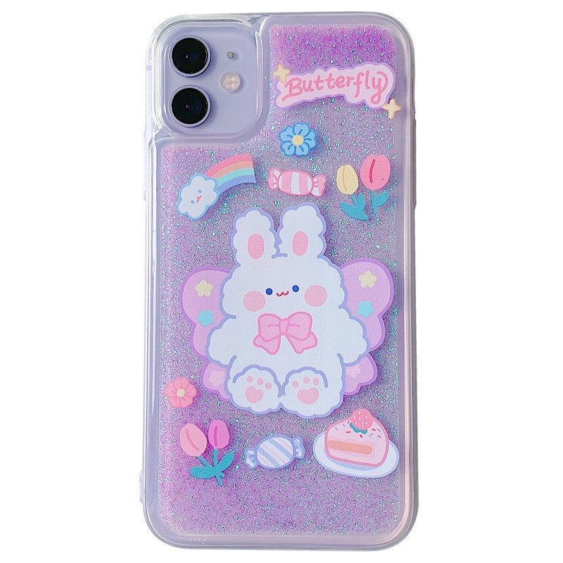 Cake Bunny Quicksand Mobile Phone Case For Soft Xsmax
