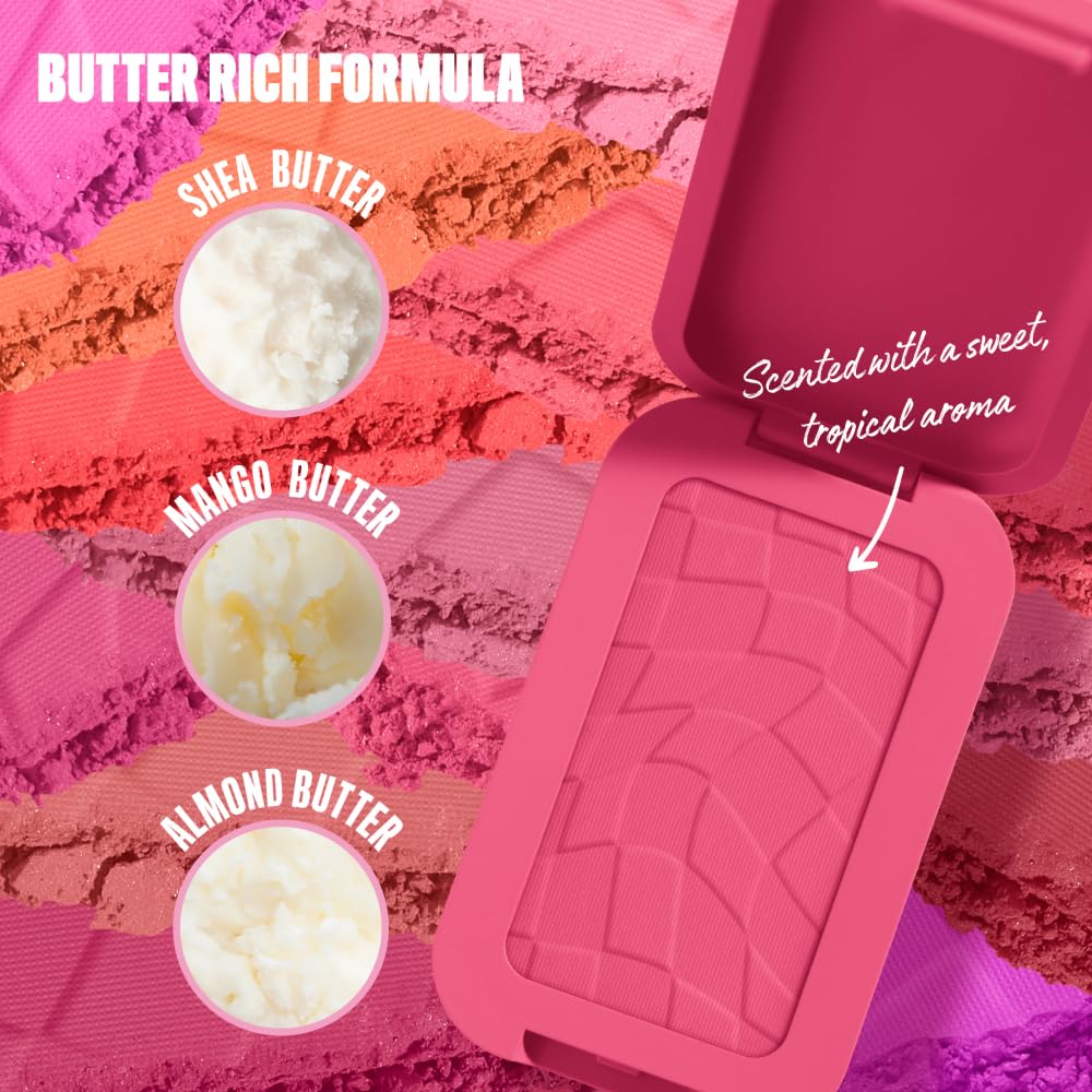 NYX Professional Makeup Buttermelt Blush, Buttery Soft Powder Blush, Up to 12 H Wear, Fade & Transfer Resistant, With Mango, Almond & Shea Butters, Shade: Getting Butta