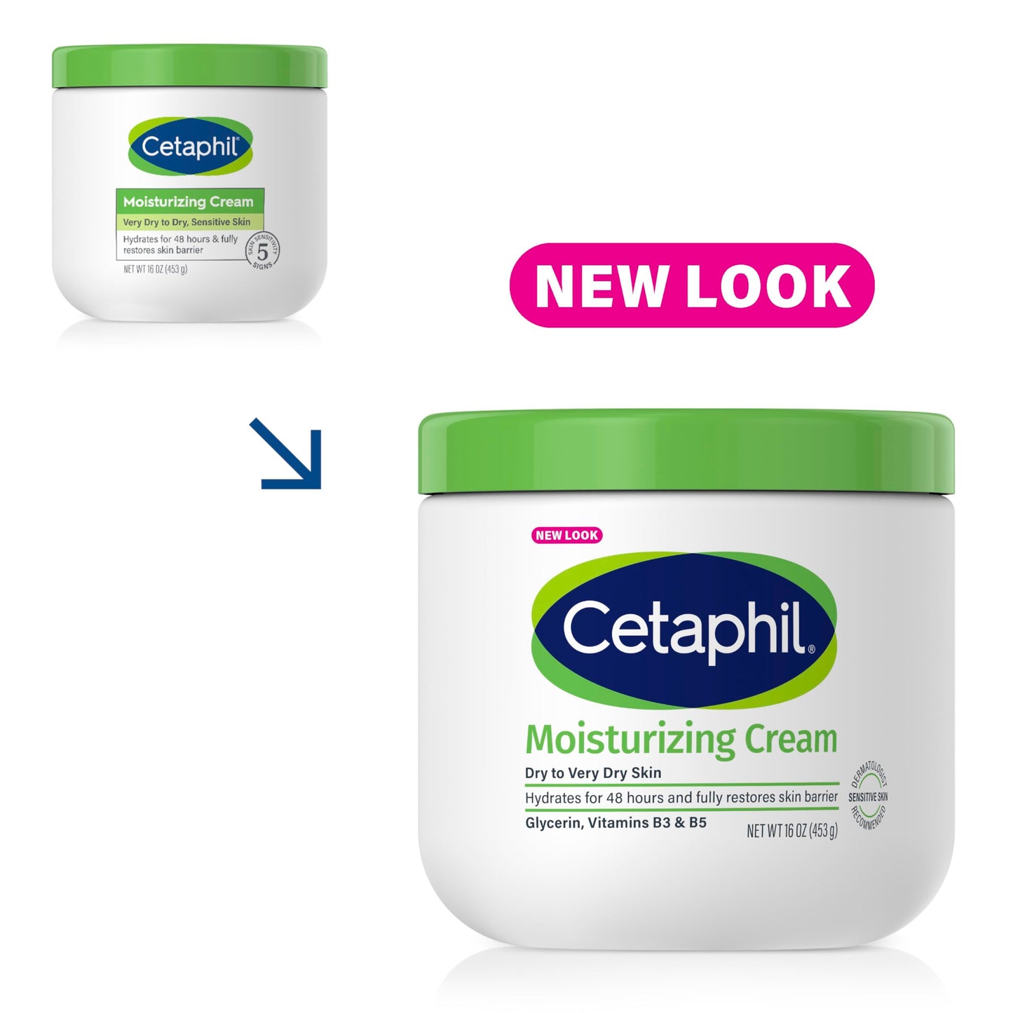 Cetaphil Moisturizing Cream with Sweet Almond Oil and Glycerin 566 g - 48hr Hydration for Dry To Very Dry and Sensitive Skin - Fragrance Free, Paraben Free - Dermatologist Recommended (Amazon Exclusive) Packaging may vary