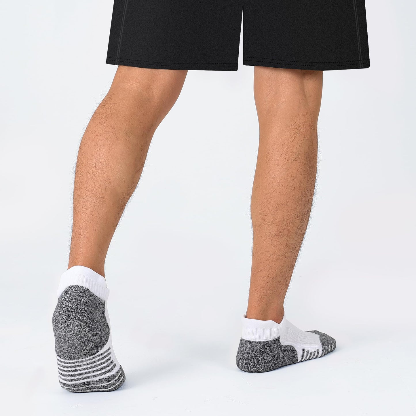 Closemate Mens Ankle Socks 6 Pairs Low Cut Athletic Socks Cotton Cushioned Tab Non-Slip Running Sport Socks