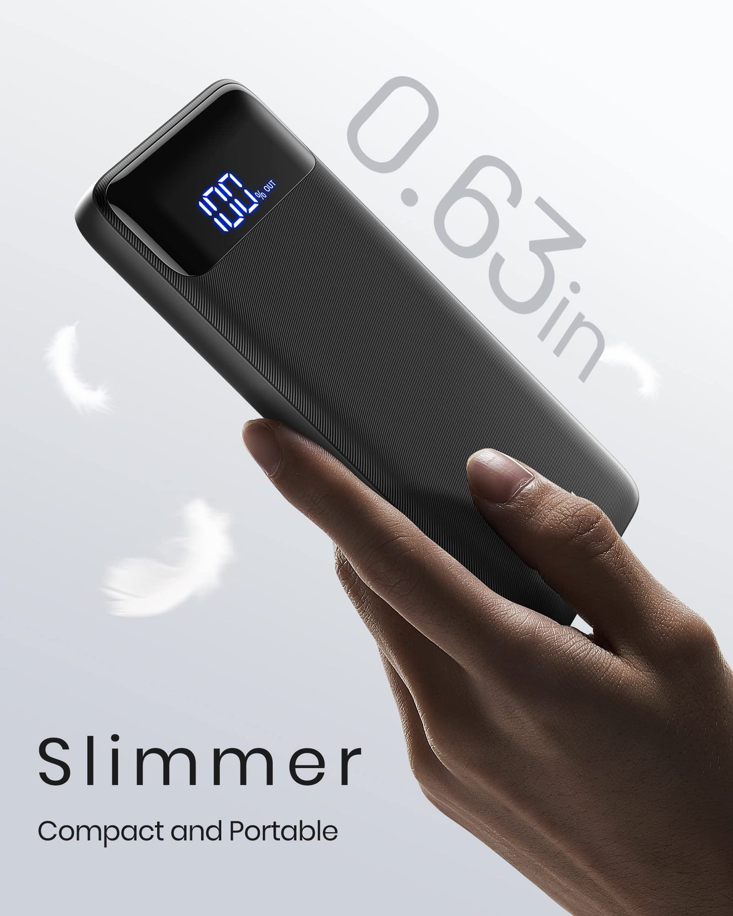 GETIHU Power Bank, 10000mAh USB C in & Out Portable Charger, 3A Triple High-Speed LED Display Battery Pack with Flashlight Compatible with iPhone 15 14 13 12 X 11 Samsung S20 Google LG iPad, and More