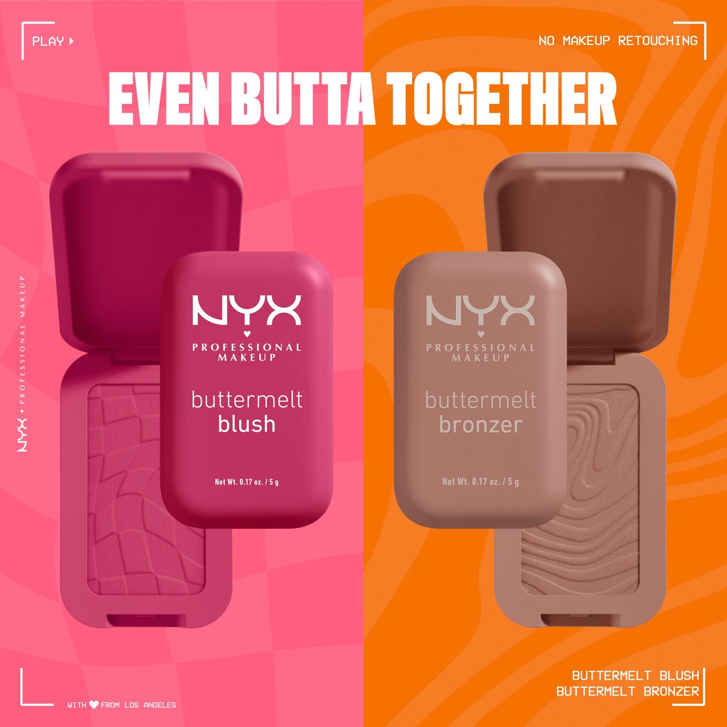 NYX Professional Makeup Buttermelt Blush, Buttery Soft Powder Blush, Up to 12 H Wear, Fade & Transfer Resistant, With Mango, Almond & Shea Butters, Shade: Getting Butta