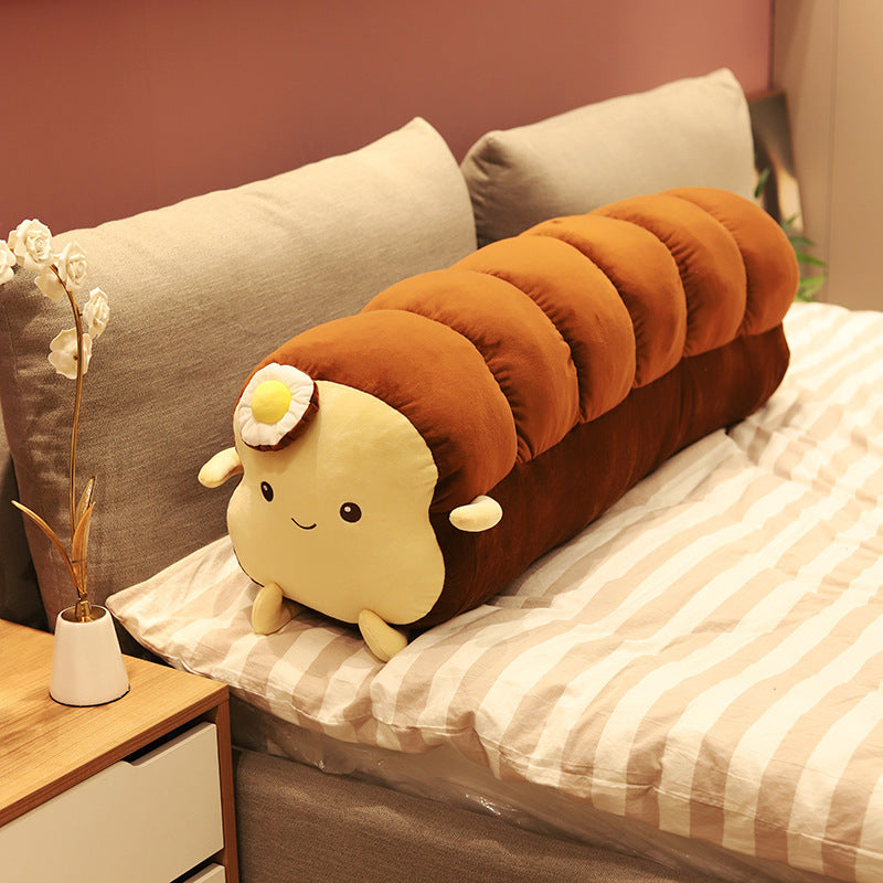 Toast plush toy pouch egg sliced bread long pillow large sleeping pillow cushion