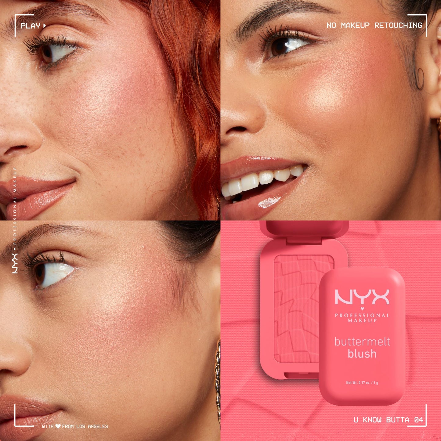 NYX Professional Makeup Buttermelt Blush, Buttery Soft Powder Blush, Up to 12 H Wear, Fade & Transfer Resistant, With Mango, Almond & Shea Butters, Shade: Getting Butta