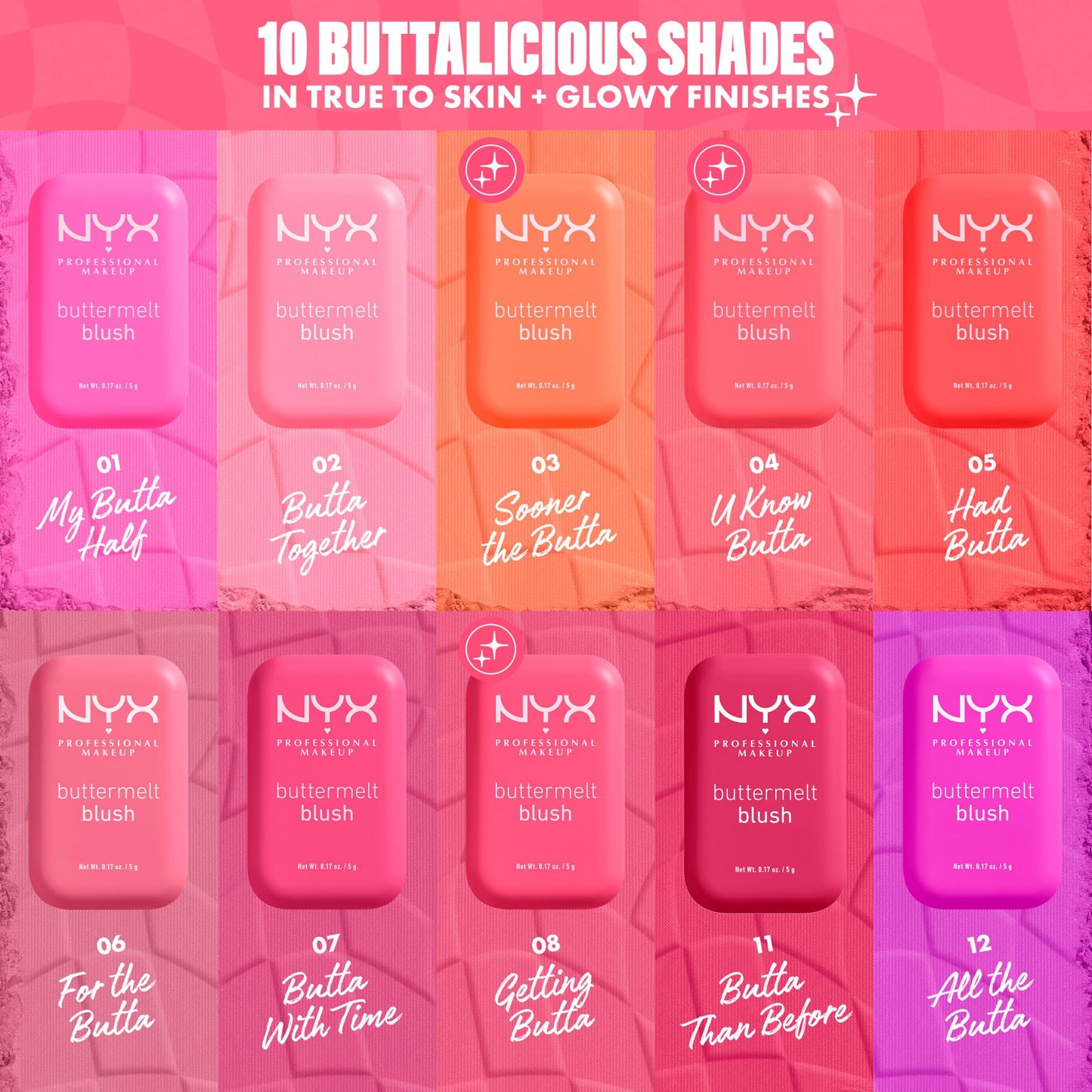 NYX Professional Makeup Buttermelt Blush, Buttery Soft Powder Blush, Up to 12 H Wear, Fade & Transfer Resistant, With Mango, Almond & Shea Butters, Shade: Getting Butta
