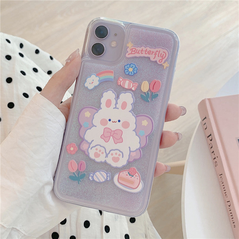 Cake Bunny Quicksand Mobile Phone Case For Soft Xsmax