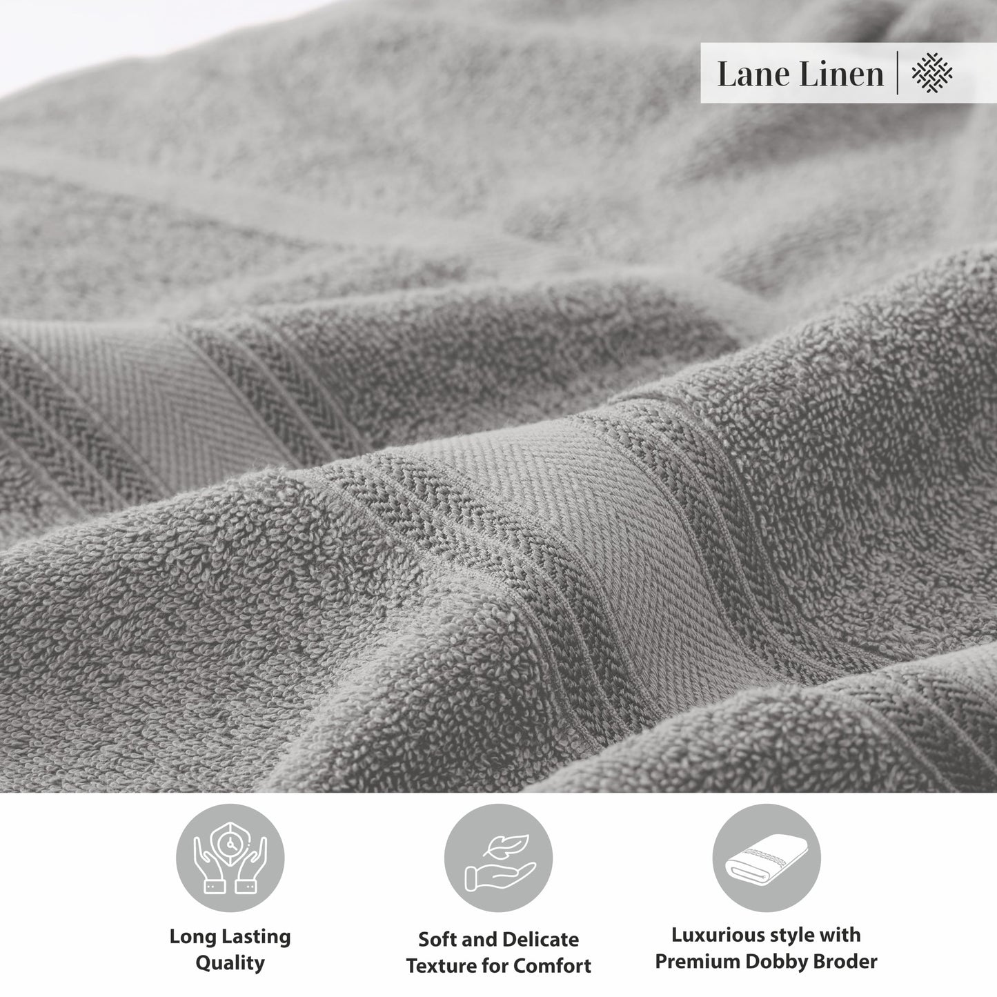 Bath Sheets Towels for Adults- 100% Cotton Extra Large Bath Towels, 4 Piece Bath Sheet Set, Zero Twist, Quick Dry, Highly Absorbent Bath Towels for Bathroom Set, Hotel Spa Quality, 35 x 66 inch - Grey