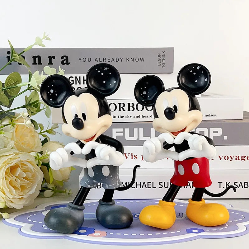 Anime Cartoon Mickey Minnie Action Figure Model Toy Proposal Wedding Decoration Car Ornament Christmas Gift Ffor Boys And Girls