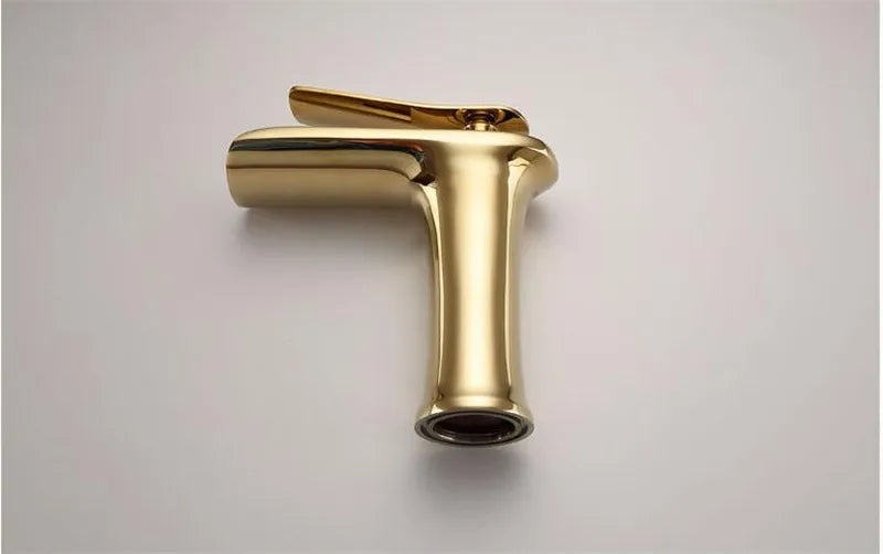 Basin Faucet Grey Waterfall Faucet Brass Bathroom Faucet Gold Bathroom Basin Faucet Mixer Tap Hot and Cold White Sink faucet