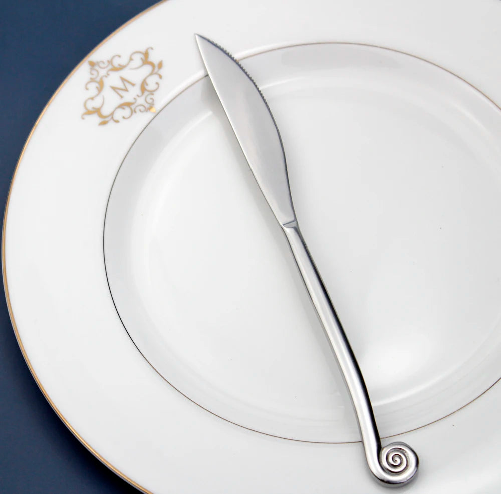 Impressive Cutlery Famous Creative Design Snail Handle Dinnerware Set Forged Process Stainless Steel Mirror Polish For Kitchen