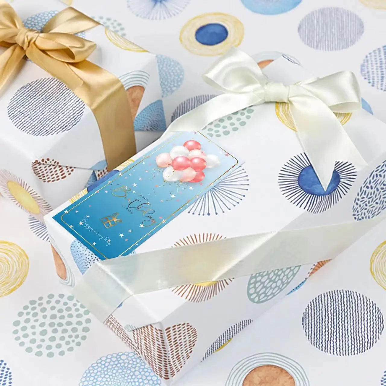 10-30Pcs "Happy Birthday To You" Stickers Pink Blue Black Birthday Gift Package Decor Seal Labels 6x15cm Exquisite Stickers