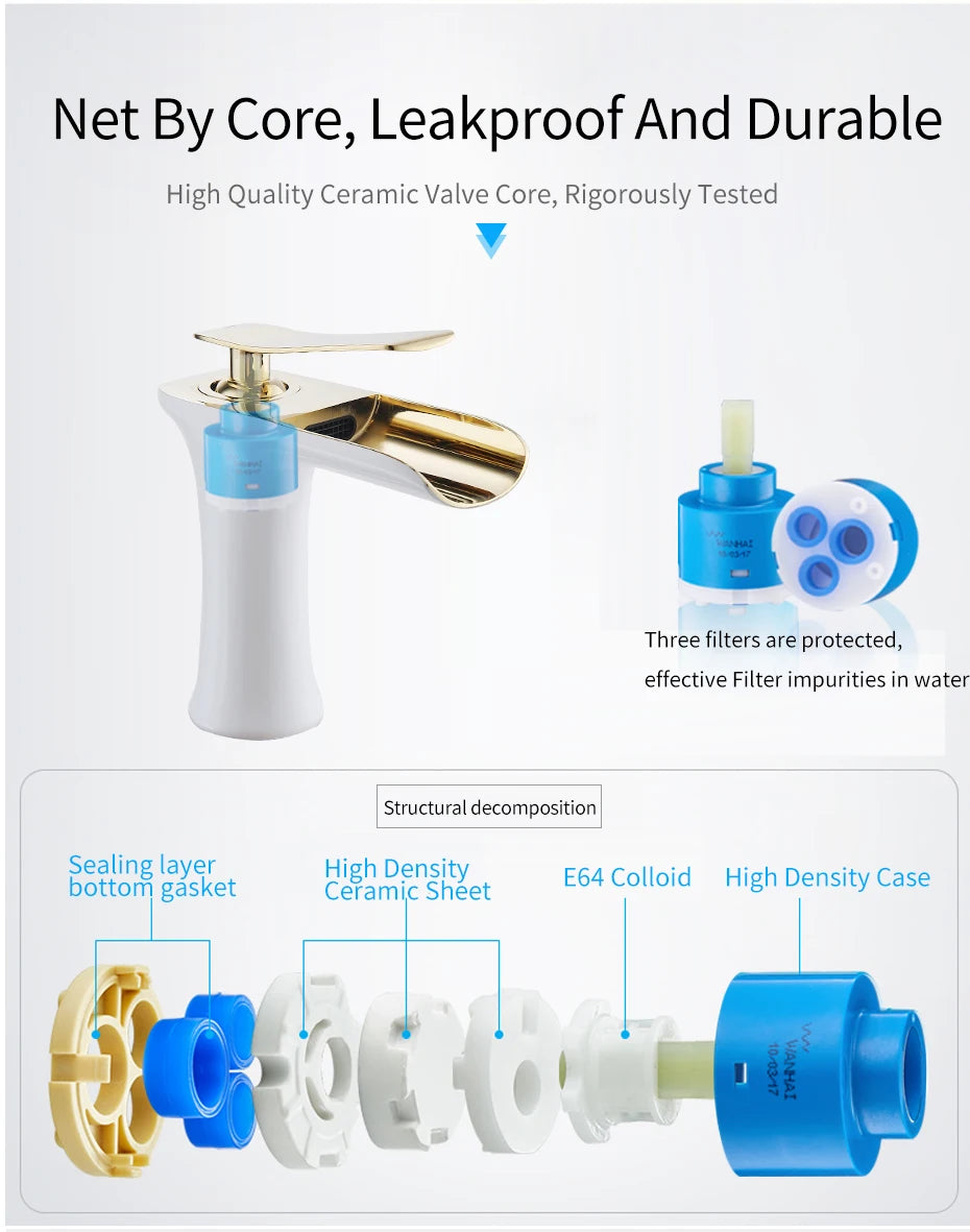 Basin Faucets Waterfall Bathroom Faucet Single handle Basin Mixer Tap Bath Antique Faucet Brass Sink Water Crane Silver 6009