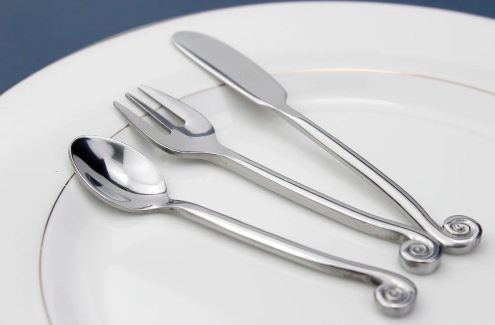 Impressive Cutlery Famous Creative Design Snail Handle Dinnerware Set Forged Process Stainless Steel Mirror Polish For Kitchen