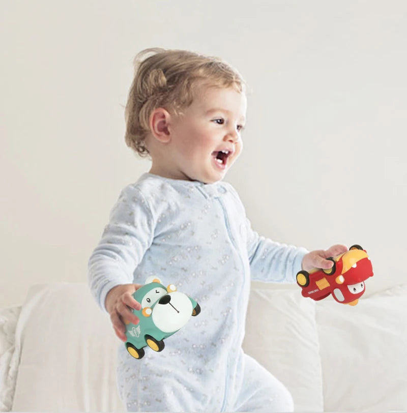 Mini Racing Car Kids Educational Toy Baby Car Toys Cars Soft & Sturdy Pull Back Car Toys For Children Boys Girl 1 2 3 4 5 Years