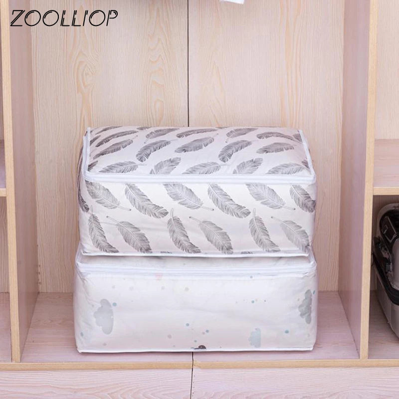 Fashion hot 2018 Household Items Storage Bags Organizer Clothes Quilt Finishing Dust Bag Quilts pouch Washable quilts bags 1