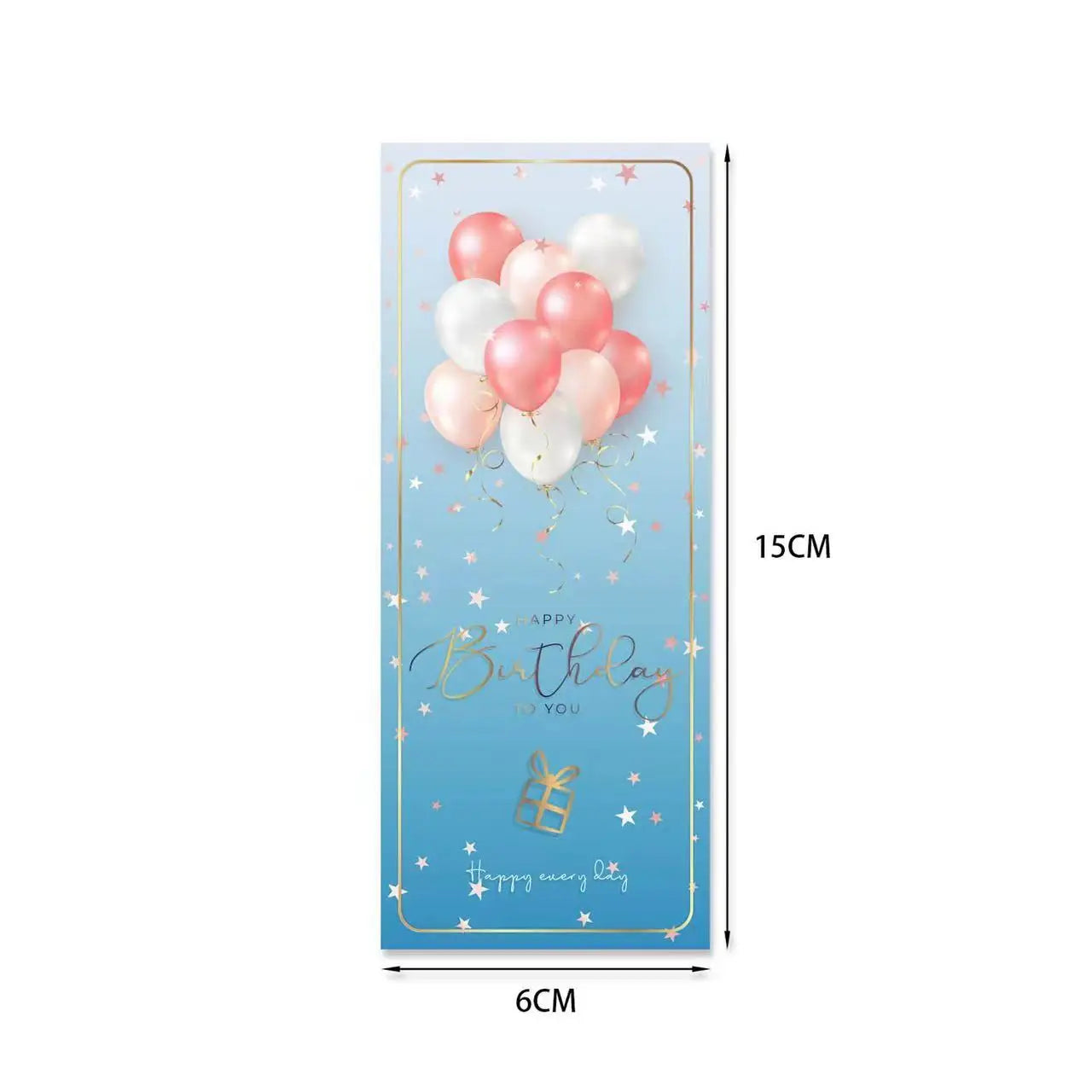10-30Pcs "Happy Birthday To You" Stickers Pink Blue Black Birthday Gift Package Decor Seal Labels 6x15cm Exquisite Stickers