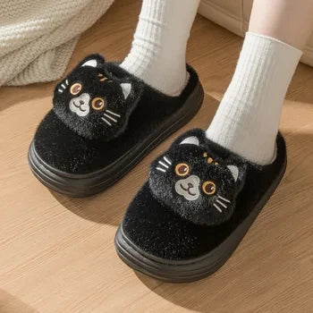 Pink clog slippers with fur slides women's indoor kawaii bowknot mules woman winter 6 cm platform fluffy home slippers ladies