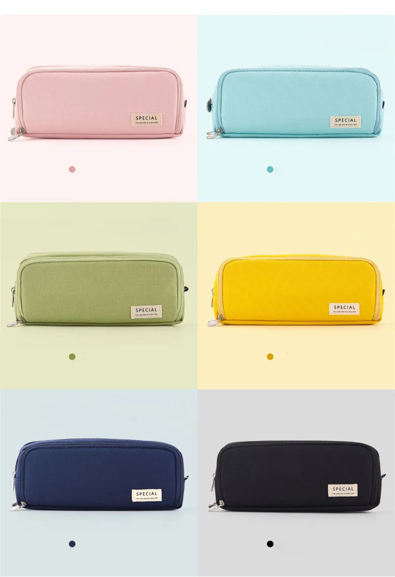 Large Capacity Pencil Case Kawaii Cute Pencil Cases Student Pen Case Big School Supplies Stationery Pencil Bags Box Pencil Pouch