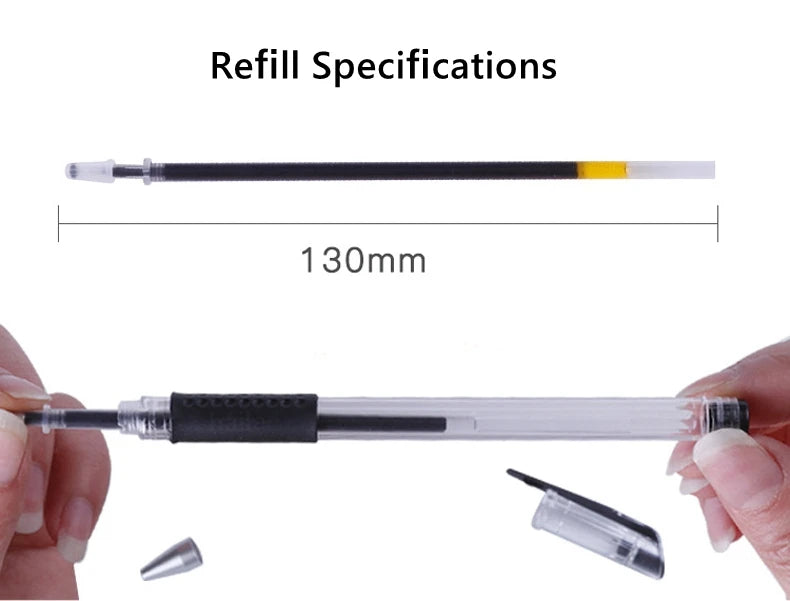 Haile Kawaii Gel Pens ink Refill Set 0.5mm Ballpoint Pen Bullet Tip School Journal Writing Signature Child Stationery Supplies