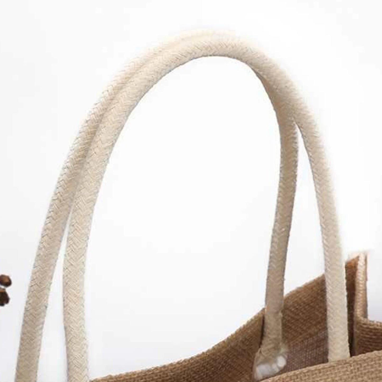 Jute Beach Shopping Handbag Burlap Tote Bag Reusable Eco Friendly Gift Bags with Handle for Crafts Birthday Parties Wedding