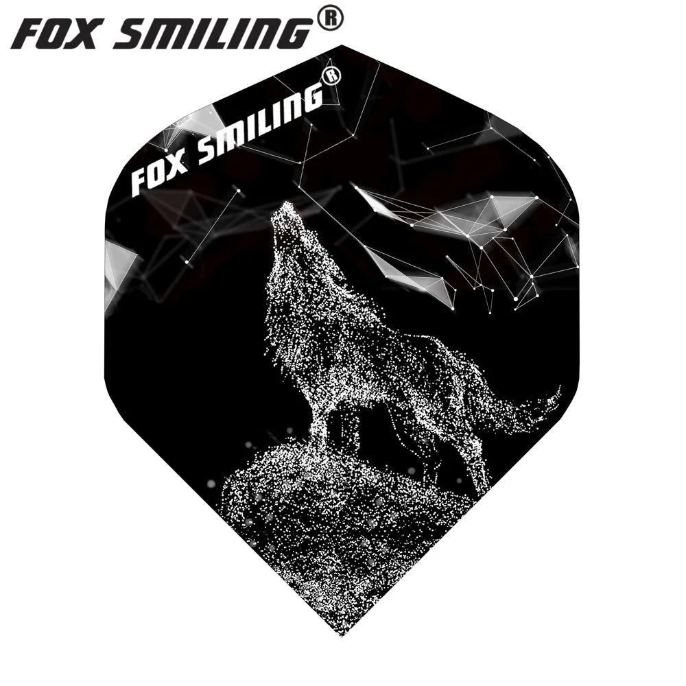 Fox Smiling 30PCS Dart Flights Wolf Pattern PET Dart Accessories Dardos Feather Leaves