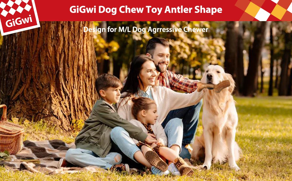 GiGwi Dog Chew Toy Real Wood Powder PP Dog Interactive Toy Tree Branch Dog Dental Chews Stick Pet Chewing Toys Bone Dogs Gift