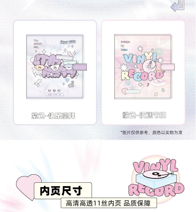 MINKYS Kawaii PU Leather 25R Big A5 Kpop Photocard Binder Collect Book Idol Photo Card Holder Photocard Album