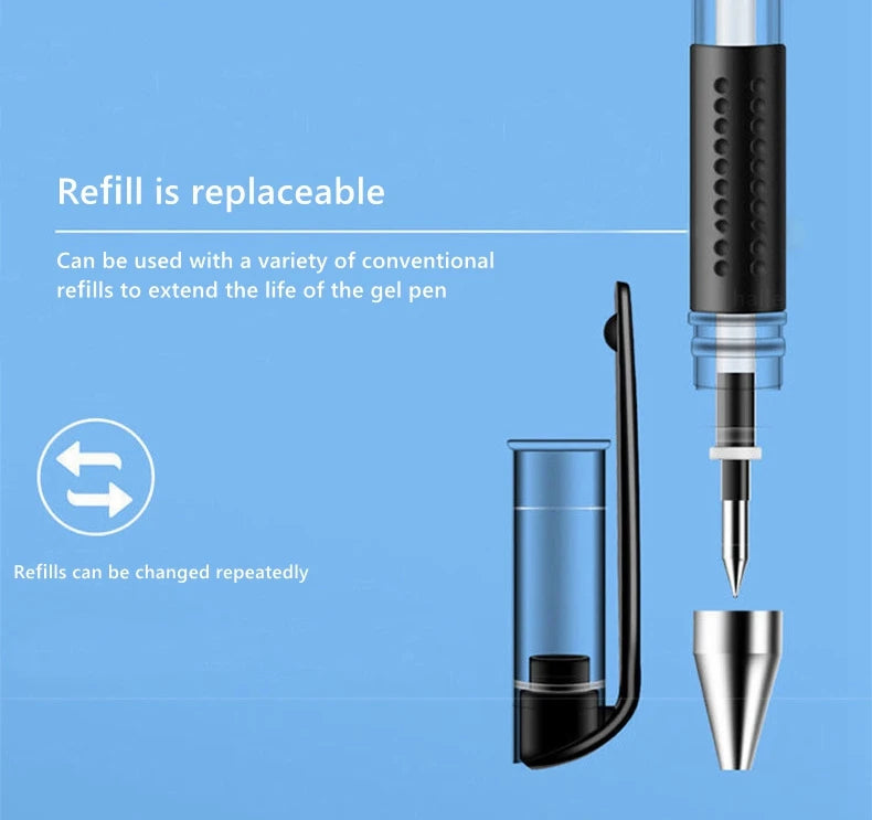 Haile Kawaii Gel Pens ink Refill Set 0.5mm Ballpoint Pen Bullet Tip School Journal Writing Signature Child Stationery Supplies