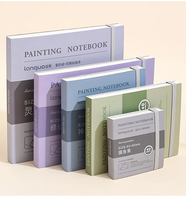 Creative Tearable Blank Painting Notebook Artist Thick Drawing Sketching Book for School Student Art Stationery Supplies