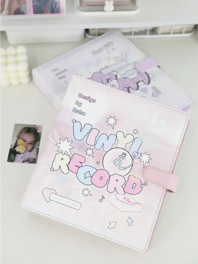 MINKYS Kawaii PU Leather 25R Big A5 Kpop Photocard Binder Collect Book Idol Photo Card Holder Photocard Album