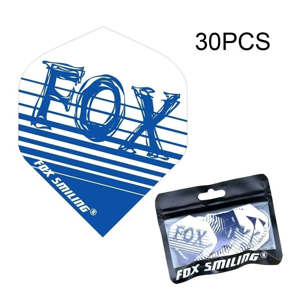 Fox Smiling 30PCS Dart Flights Wolf Pattern PET Dart Accessories Dardos Feather Leaves