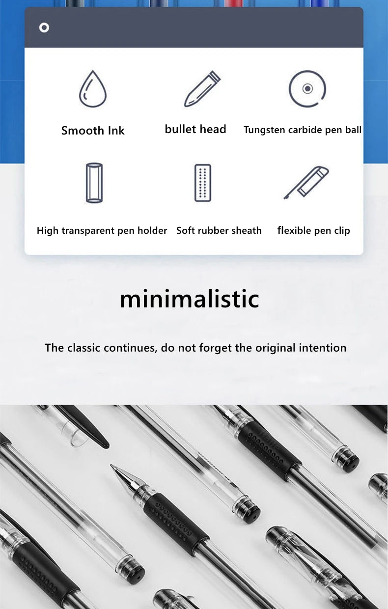 Haile Kawaii Gel Pens ink Refill Set 0.5mm Ballpoint Pen Bullet Tip School Journal Writing Signature Child Stationery Supplies