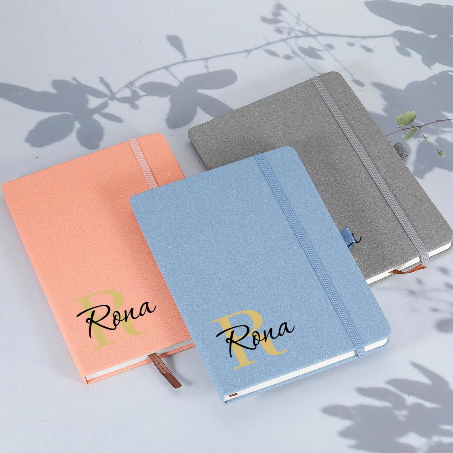 Free Custom Initials Name Letters Pattern PU Leather A5 Notebook Cover Travel Business Journal DIY Notepad Stationery Supply