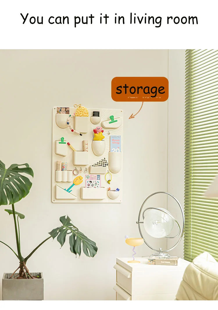 Storage Rack for Wall Holder Offices Kitchens Organizer Workshops Bathrooms Children's Rooms Different Shapes Size Hooks Clips